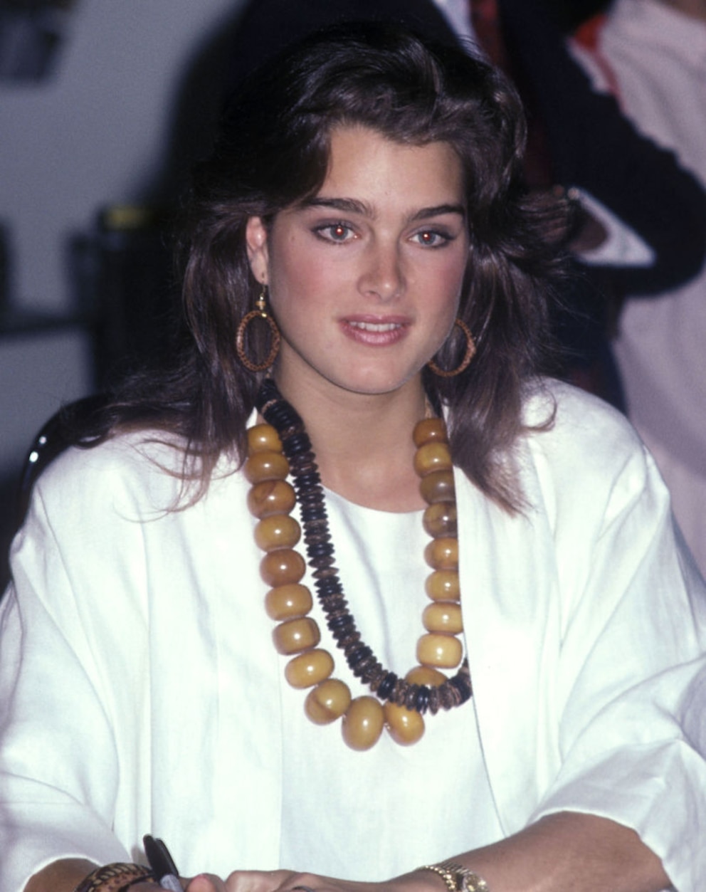 Brooke Shields mit Make-up der 80er