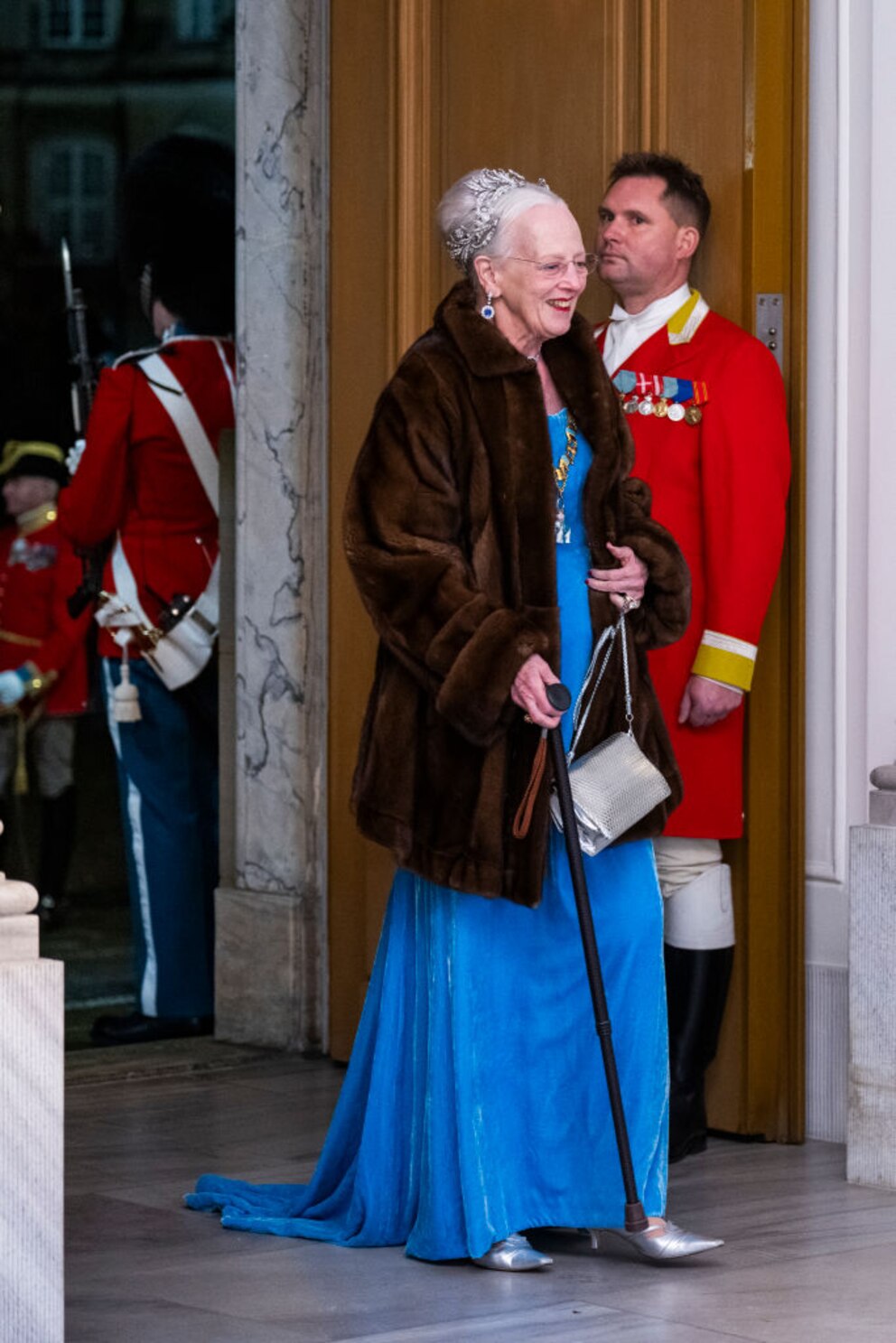 Königin Margrethe strahlte in leuchtendem Königsblau