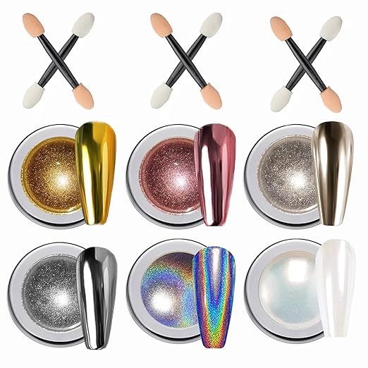 Wahrshei 6 Chrome Nail Powder