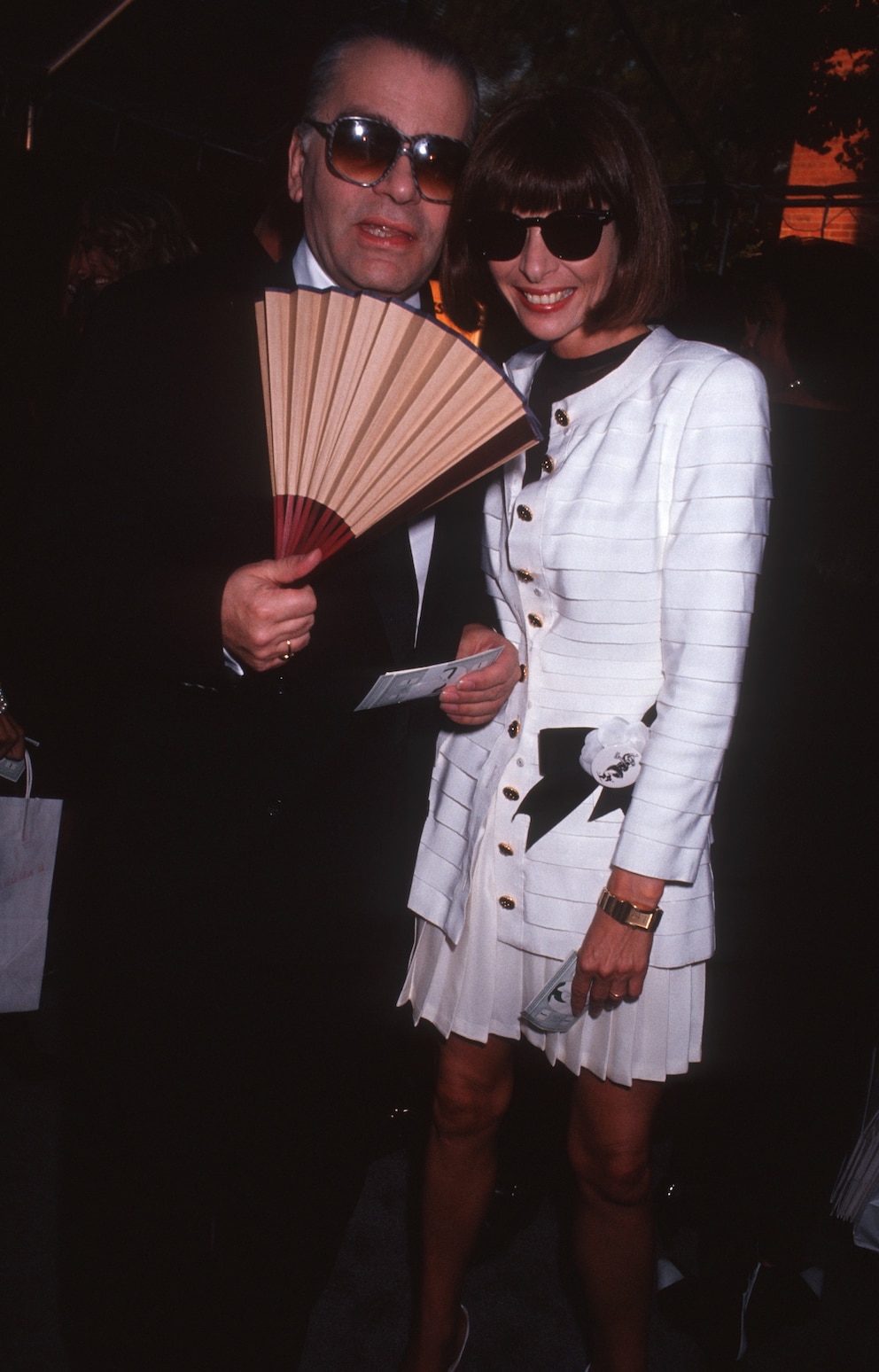 Karl Lagerfeld und Anna Wintour im Jahr 1991