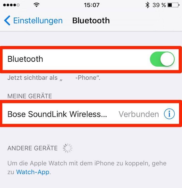 Bluetooth-Lautsprecher mit dem iPhone verbinden