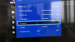 Samsung Smart TV Einstellungen Schärfe