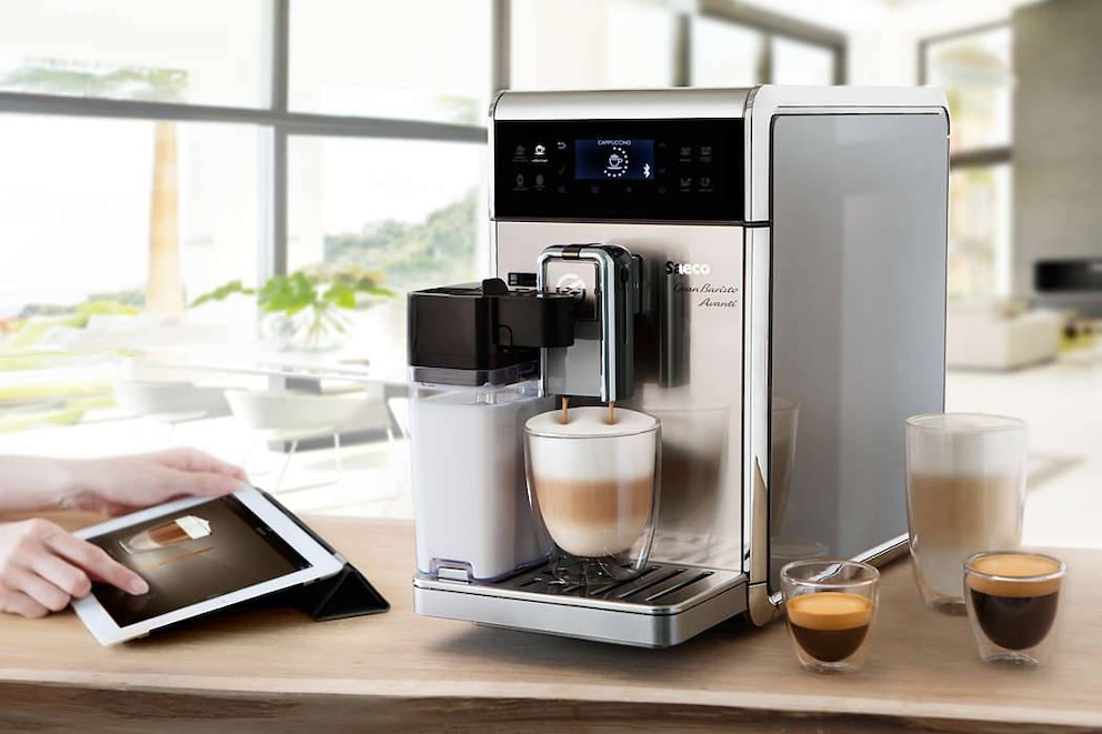  Die Saeco GranBaristo Avanti l&auml;sst sich teilweise per App steuern, wenn auch der Funktionsumfang relativ gering ist. <br>Foto: Philips