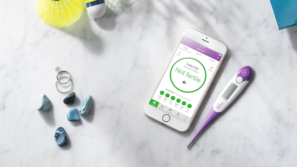 Ein Fieberthermometer und die App reichen, um mit „Natural Cycle“ zu verhüten.