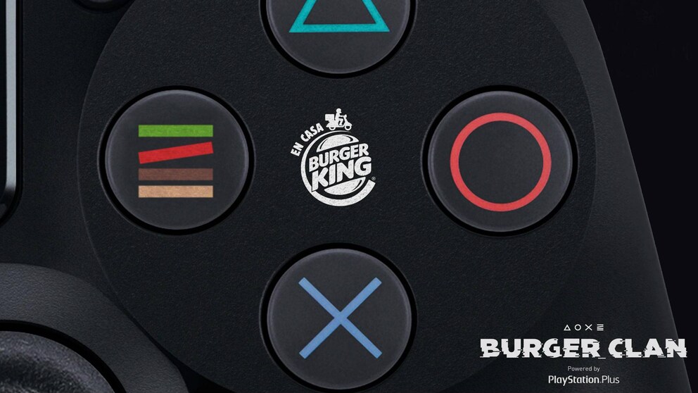 Playstation-4-Controller mit Burger-King-Logo