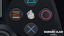 Playstation-4-Controller mit Burger-King-Logo