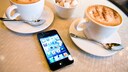 An iPhone in a cafe setting, October 4, 2012. (Photo by Kevin Nixon/Future Publishing via Getty Images)