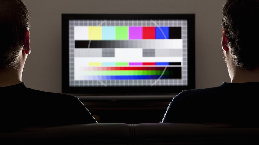 Zwei Männer vor dem Fernseher