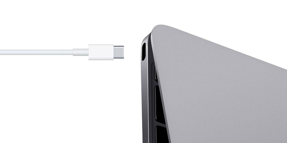  Der USB-C-Anschluss am Apple Macbook.<br>Foto: Apple