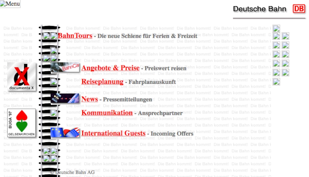 Die Deutsche Bahn machte damals wohl noch nicht so mobil - zumindest aus heutiger Perspektive.