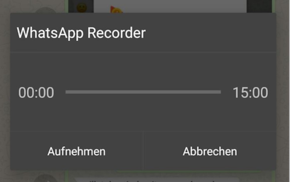 So sieht der WhatsApp-Recorder aus.