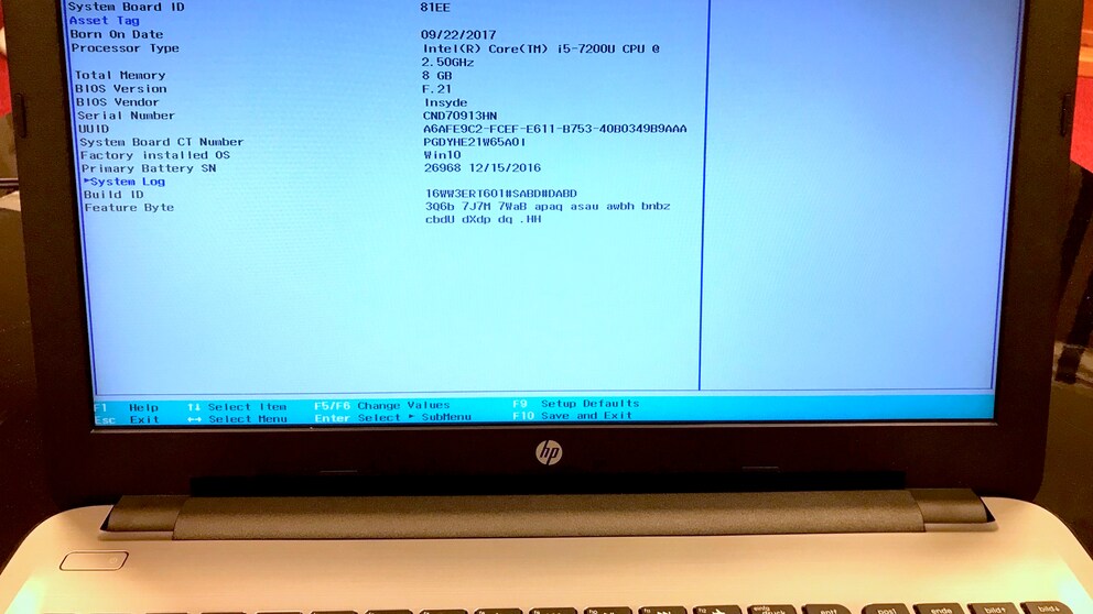 So sieht es aus: das BIOS.