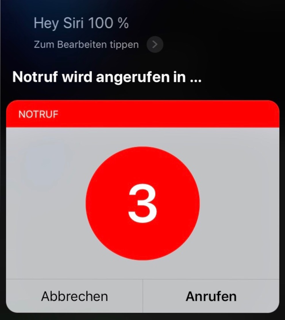  Drei Sekunden hat man Zeit, um den Notruf abzubrechen.&nbsp;<br>Foto: TECHBOOK