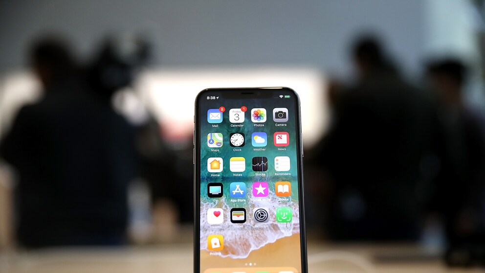 iPhone X Blick aufs Display