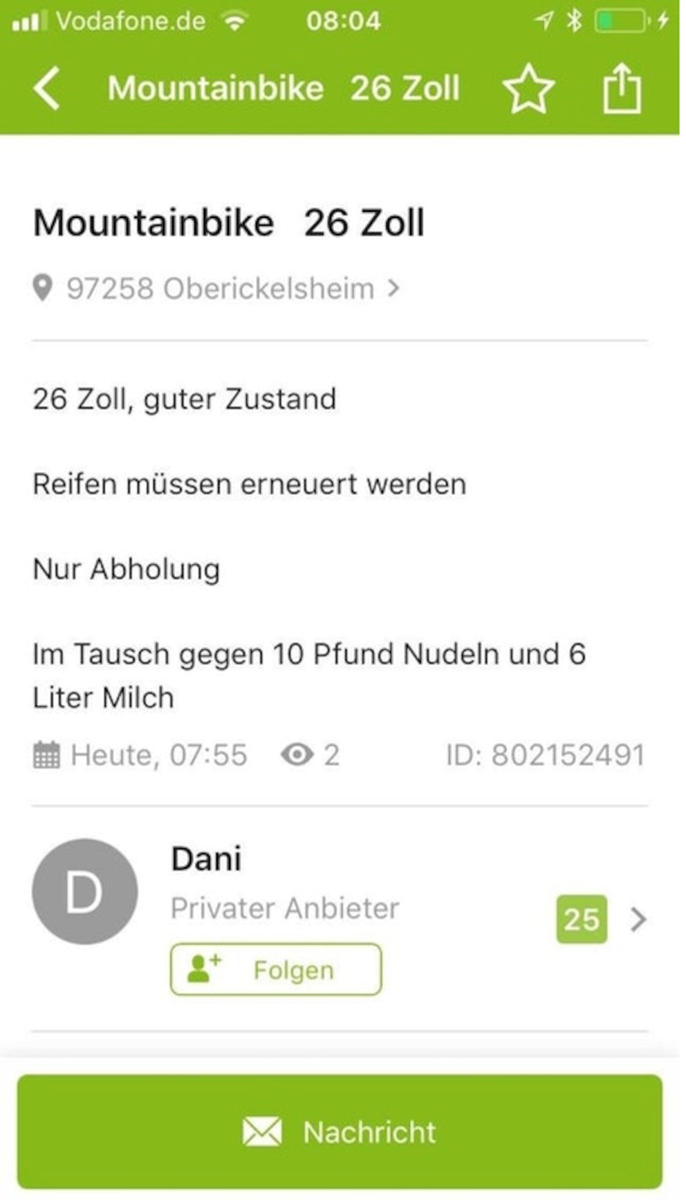 Da scheint jemand sehr großen Hunger gehabt zu haben.