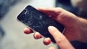 Smartphone mit gebrochenem Display