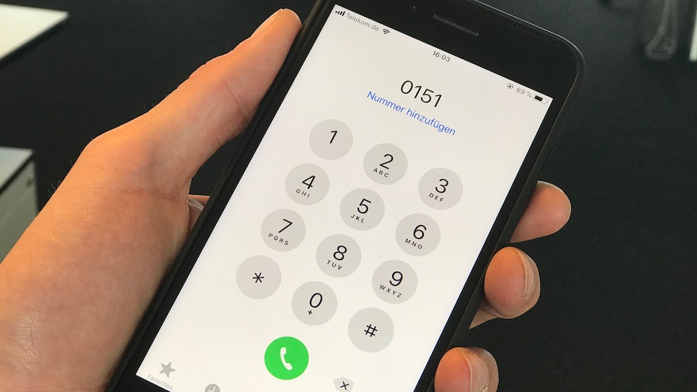 iPhone Telefonmenu