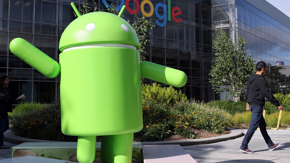 Android-Männchen vor Google-Zentrale