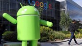 Android-Männchen vor Google-Zentrale