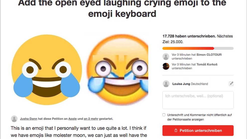 Welche Emotionen mit diesem Emoji ausgedrückt werden sollen, bleibt fraglich