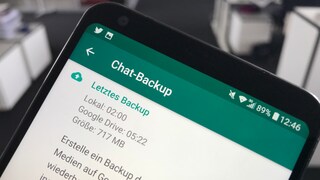 Chat-Backup-Fenster in WhatsApp