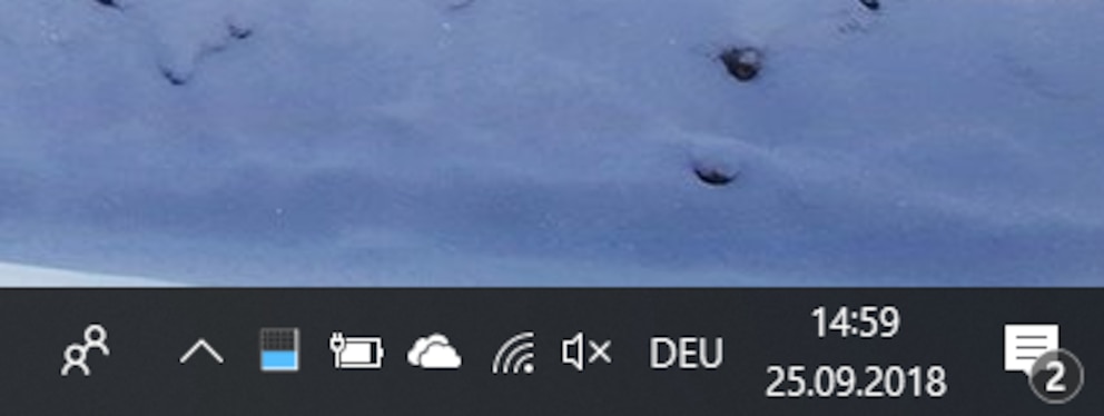 Symbol in der Leiste im Task Manager von Windows