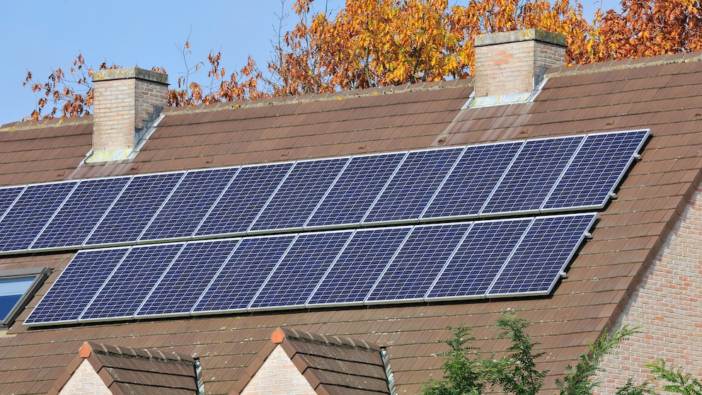 Solaranlage auf einem Schräfdach