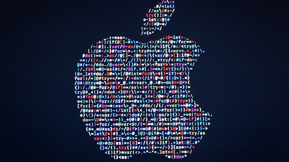 Das Apple Logo mit Code