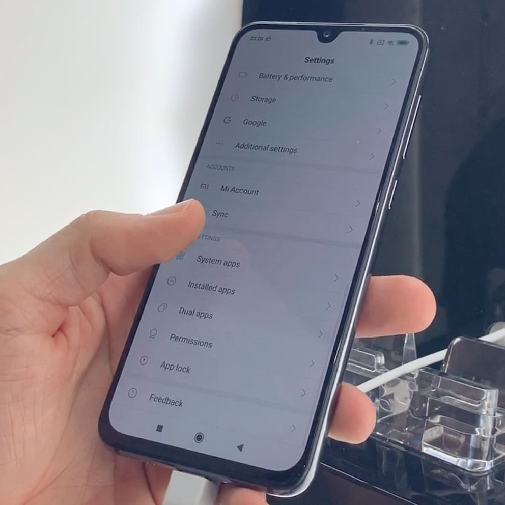 The settings of MIUI 10