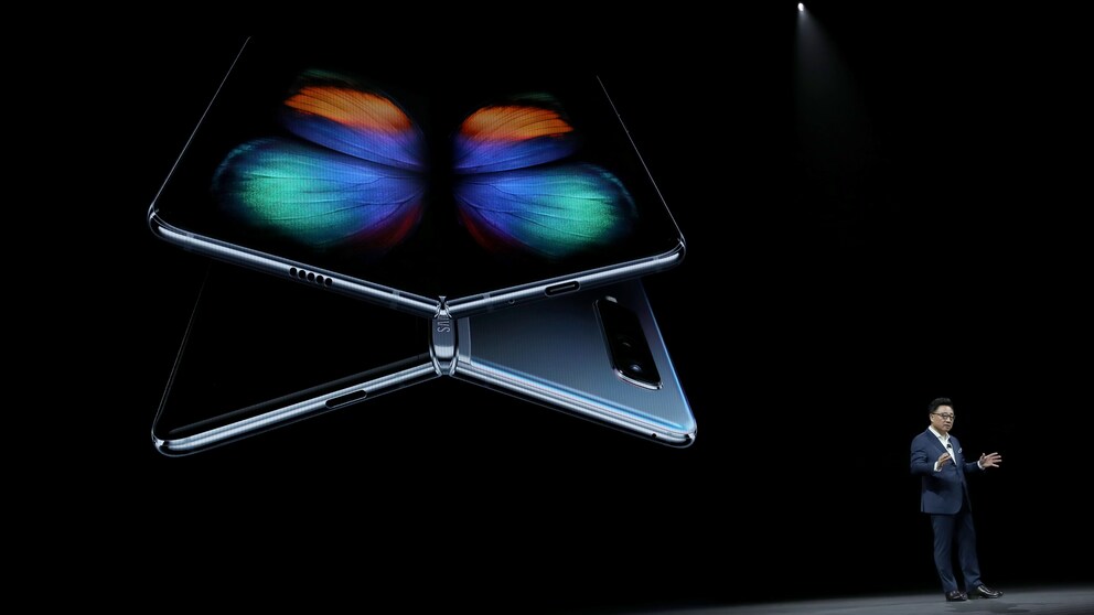 Samsung Galaxy Fold auf dem Unpacked Event in SF, Cal