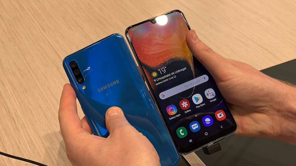 Das Samsung Galaxy A50 auf dem MWC 2019