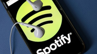Logo von Spotify auf einem Smartphone