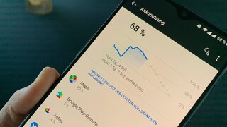 Die Akkunutzung-Übersicht auf einem Android-Smartphone