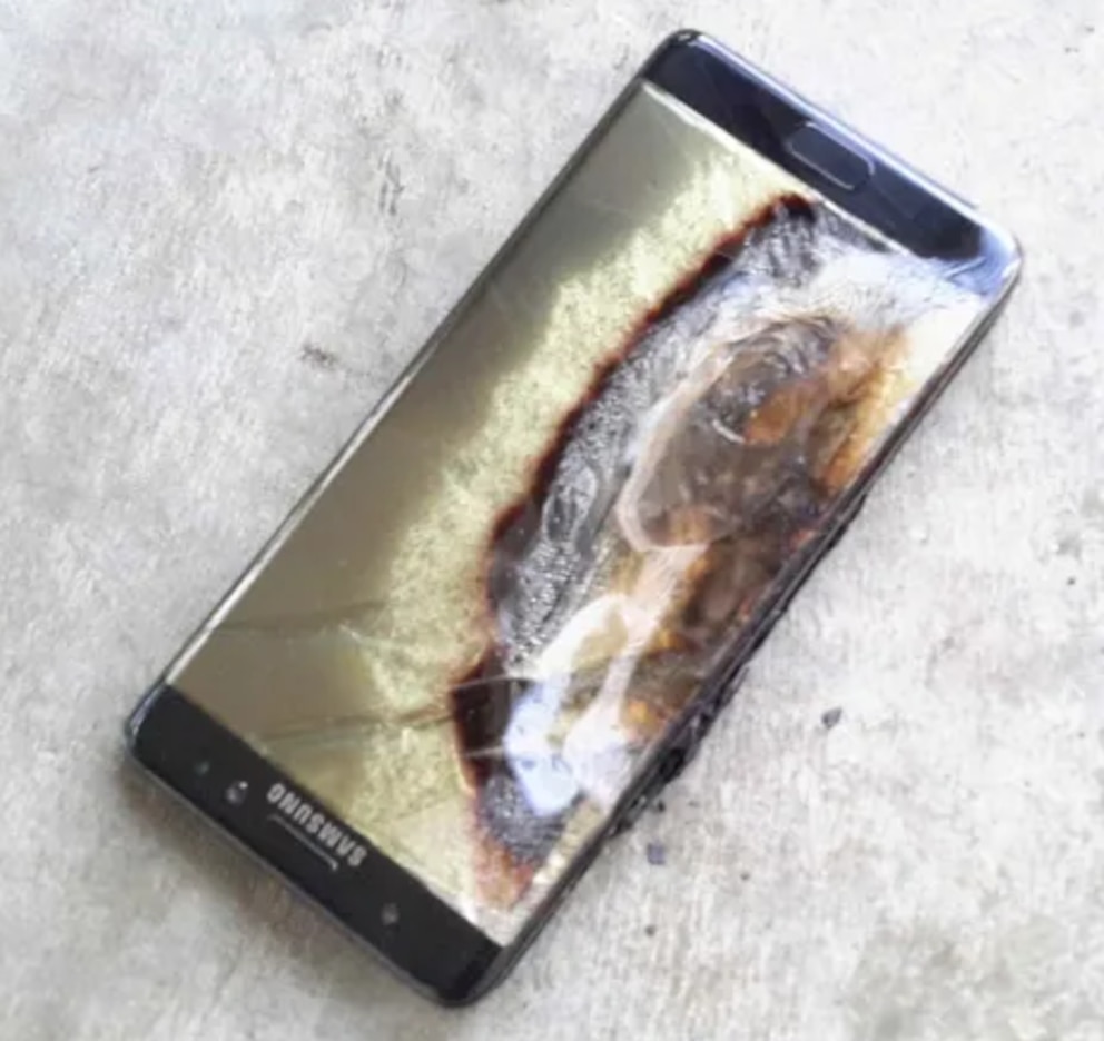 Galaxy Note 7 nach Explosion