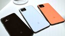 Google Pixel 4 in den Farben Weiß, Schwarz und Orange