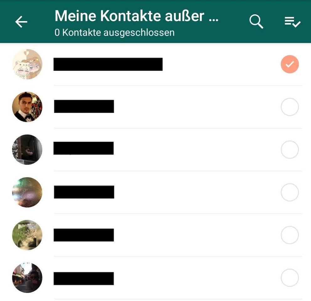 Schwarze Liste Gruppen WhatsApp