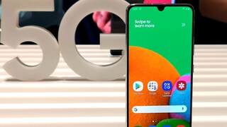 Samsung Galaxy A90 5G vor 5G-Schriftzug