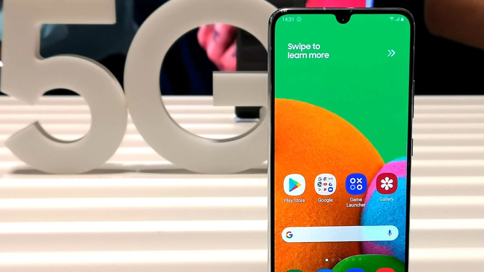 Samsung Galaxy A90 5G vor 5G-Schriftzug