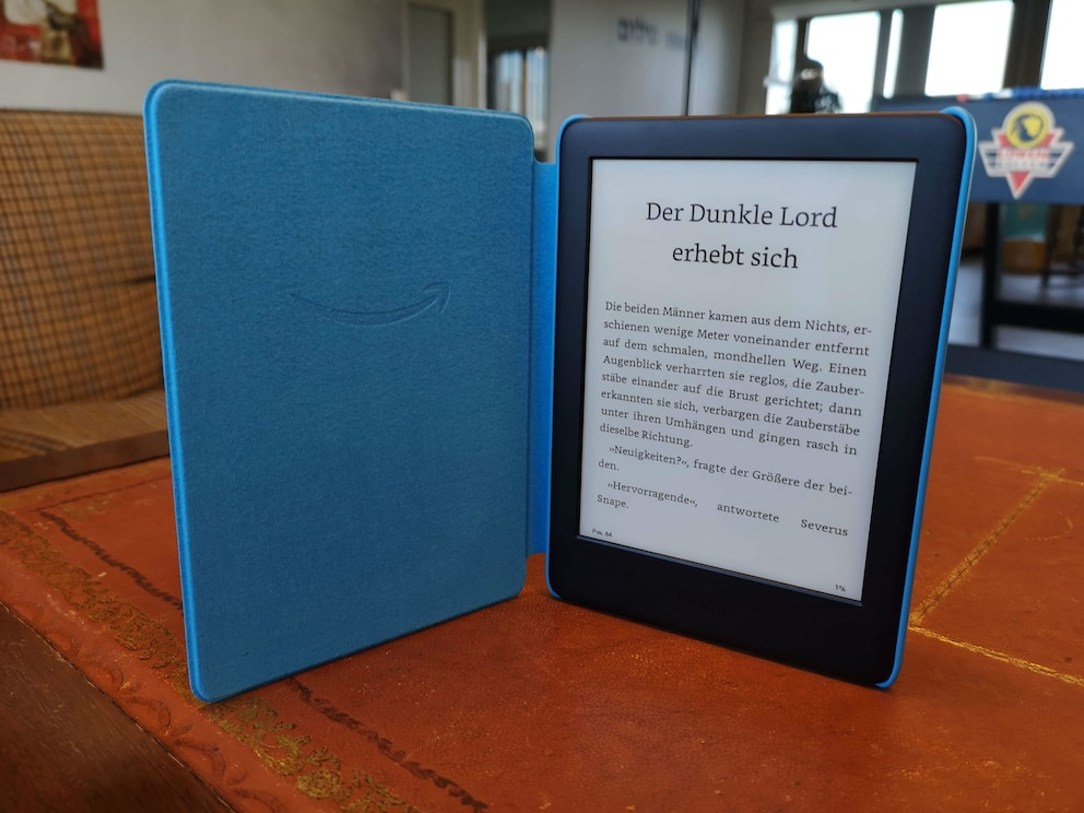 Kindle Kids Edition mit blauer Hülle