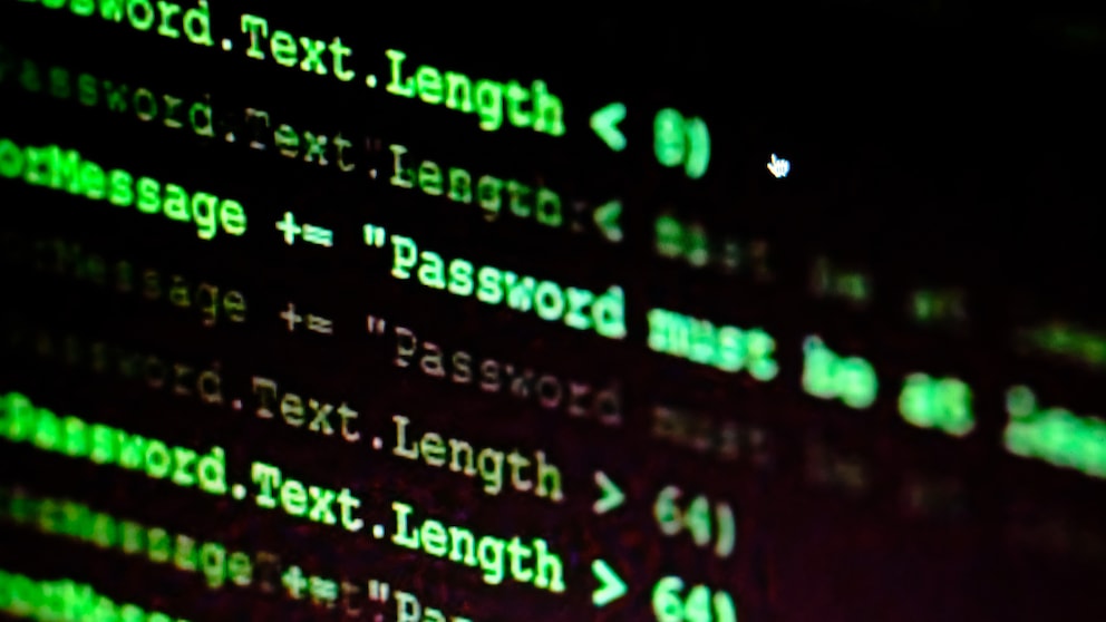 Passwort-Line in Code-Text