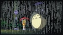 Studio Ghibli bei Netflix: Bild aus dem Film "Mein Nachbar Totoro", Bushaltestelle im Regen