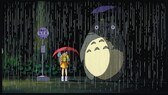 Studio Ghibli bei Netflix: Bild aus dem Film "Mein Nachbar Totoro", Bushaltestelle im Regen