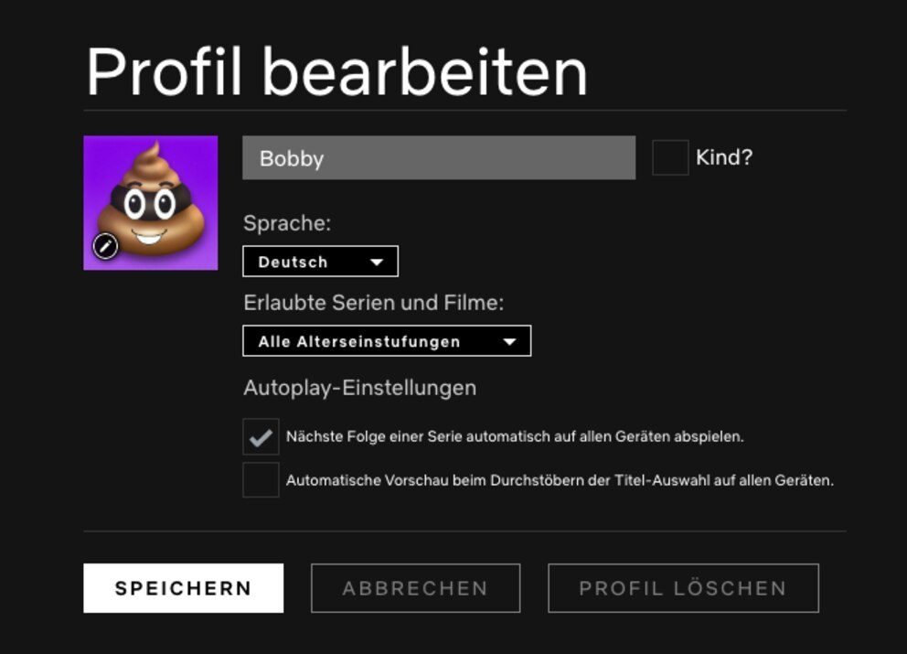 Netflix Profil