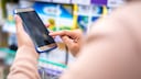 Smartphone im Supermarkt