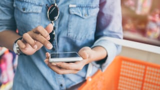 Smartphone im Supermarkt