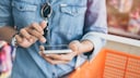 Smartphone im Supermarkt