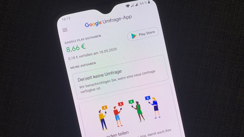 Google Opinion Rewards App auf Android
