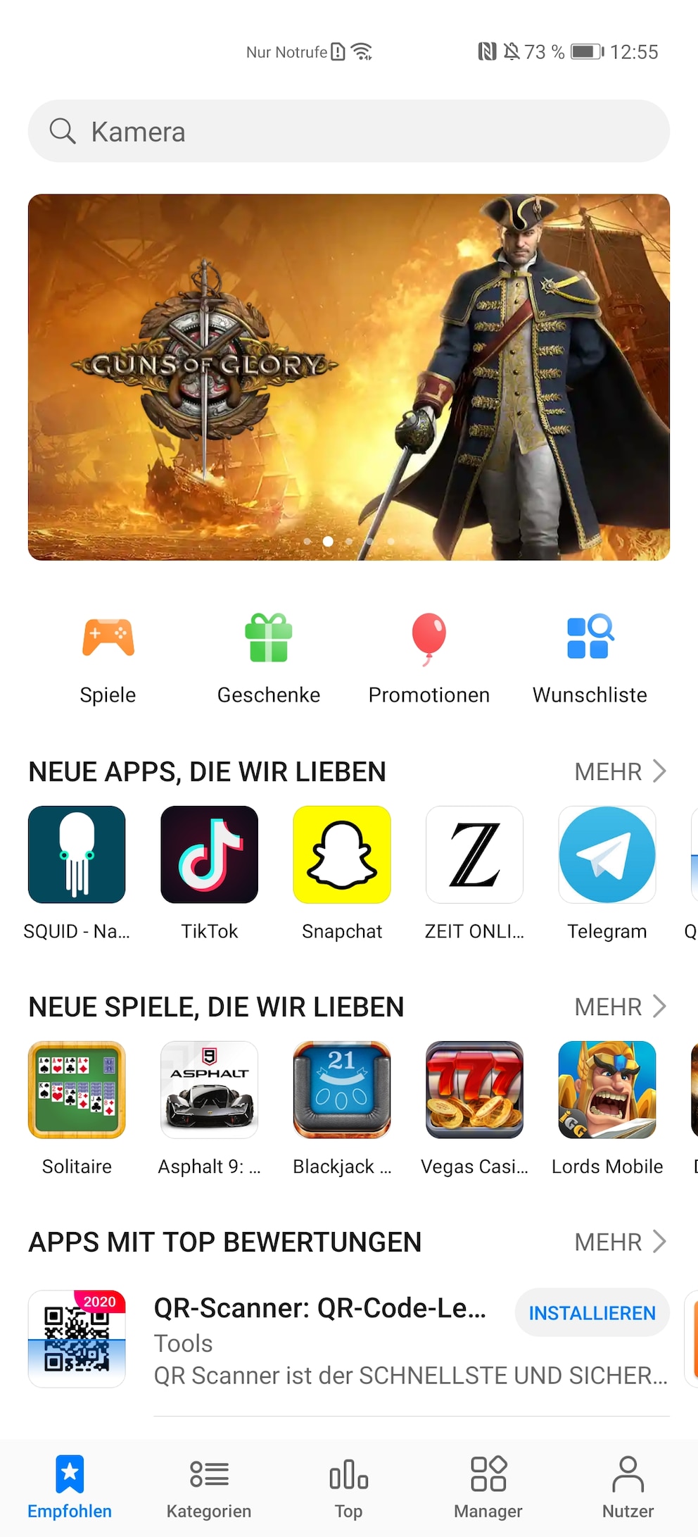 AppGallery von Huawei