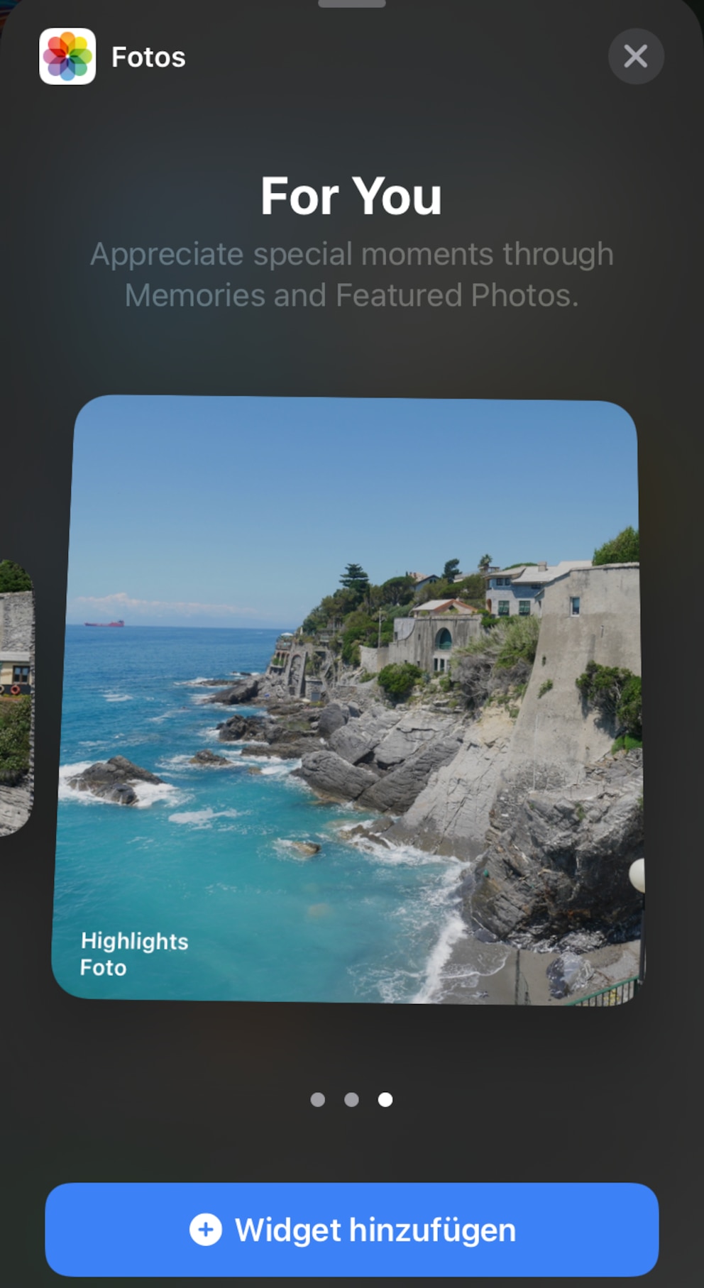 Das neue 4x4-Foto-Widget in iOS 14