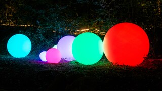 Bunte Leuchten Garten